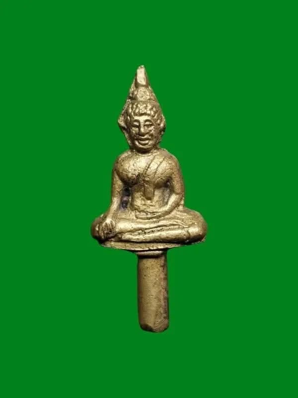 Phra Yot Thong by Luang Pho Bua, Wat Saeng Ha, Ang Thong B.E. 2499, Brass