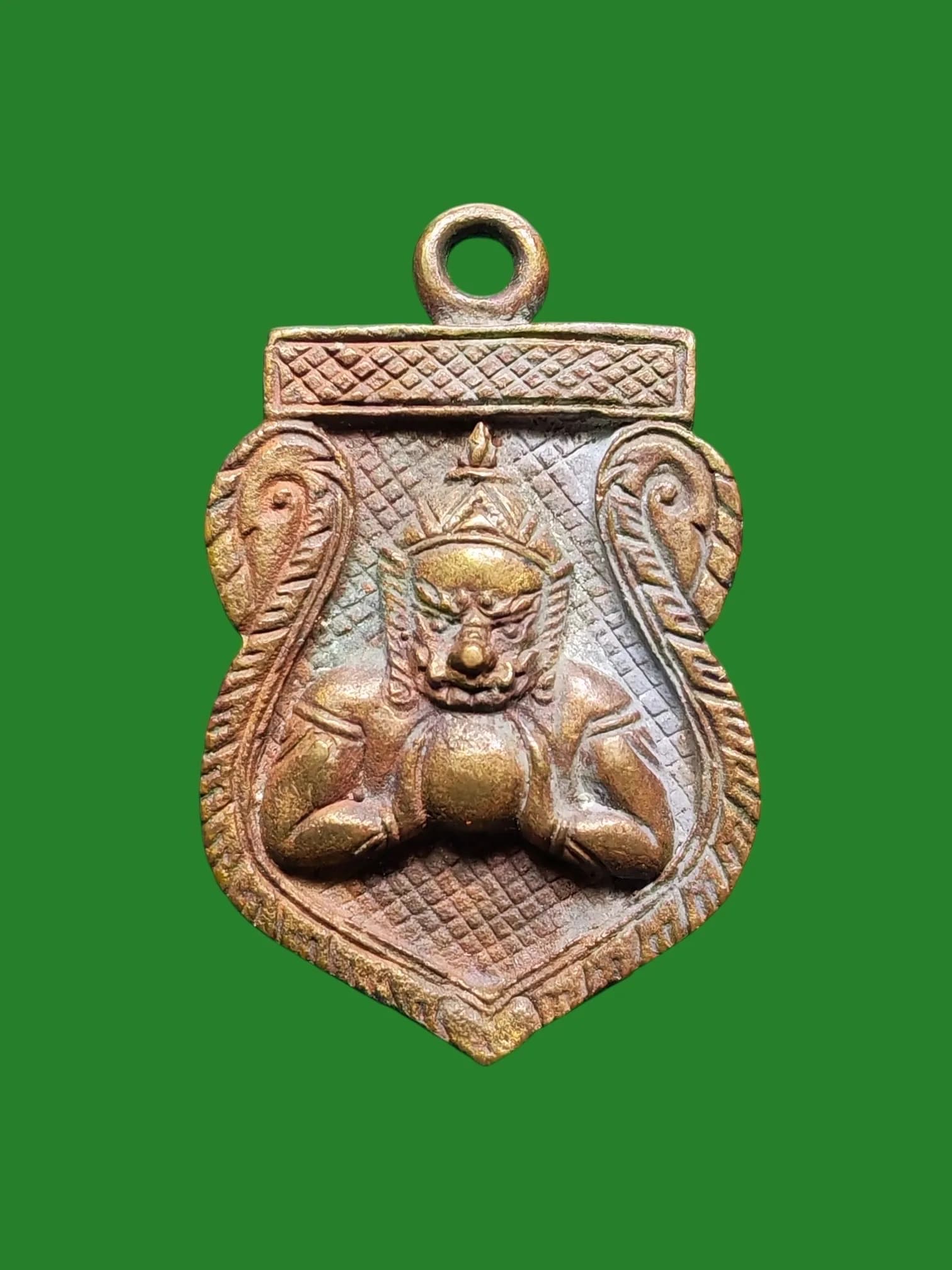 Somdej Phra Rahu Amulet by Luang Pho Saiw, Wat Preedaram, Nakhon Pathom, Mixed Metal