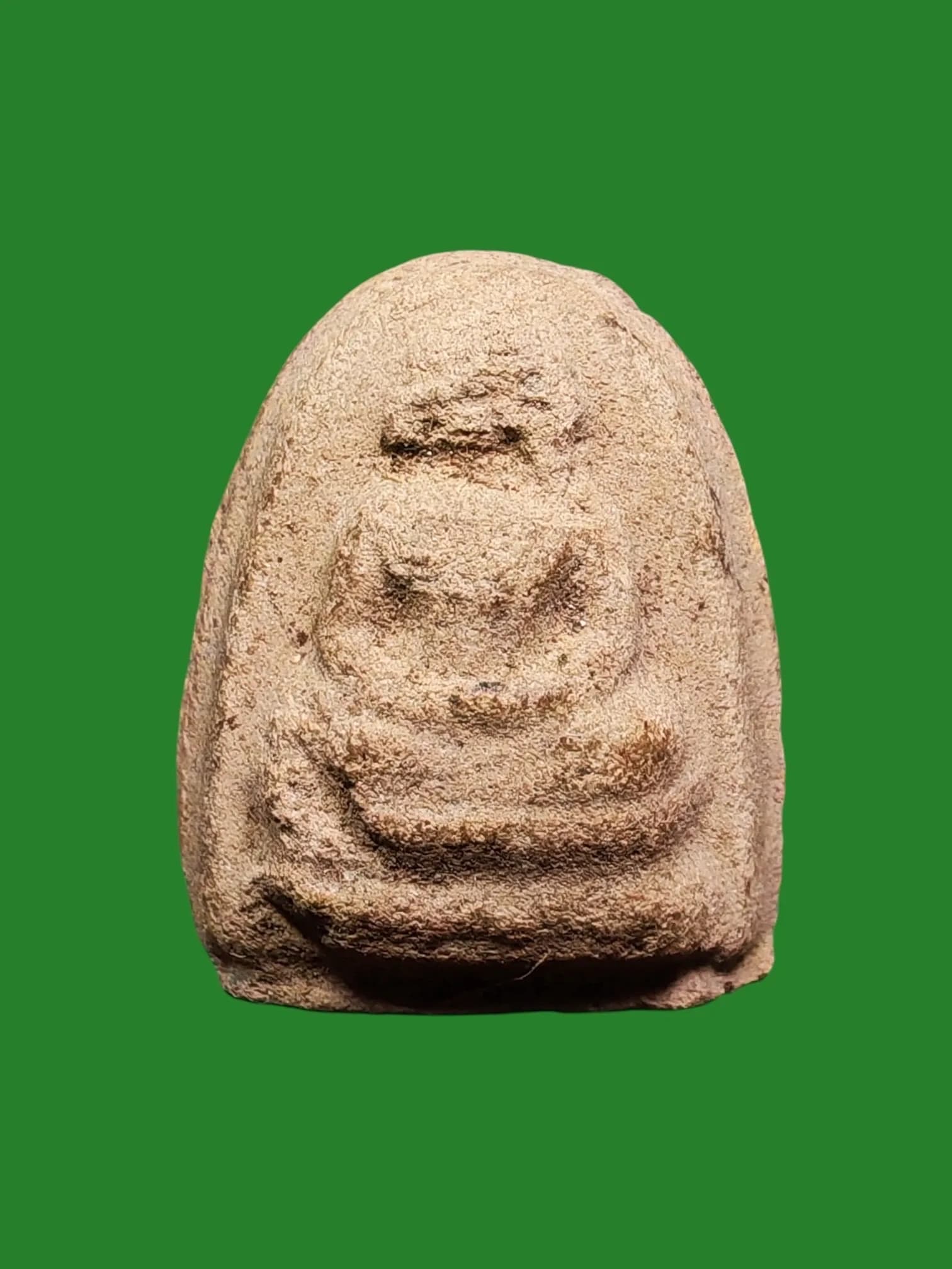 Luang Pho Khon Powder Amulet, Small Stamp, Wat Bang Sae, Kelantan, Malaysia, B.E. 2505