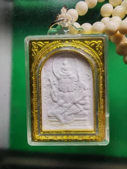 Phra Luang Ta Maa Over Brahma Amulet with Plastic Bead Rosary from Wat Tham Mueang Na, Lampang — รูปที่ 4