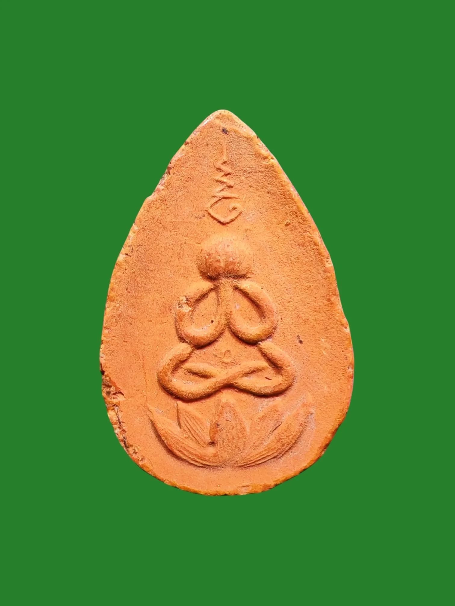 Phra Pid Ta Sorng Na (Two-Faced Closed-Eyes) - Luang Pho Li, Wat Asokaram B.E. 2502, Clay