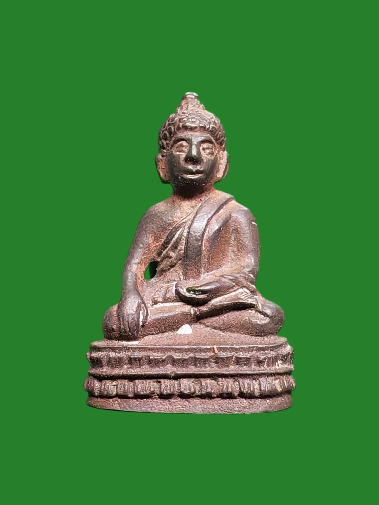 Phra Chai Wat Luang Pu Tim Wat Laharn Rai B.E. 2560 Retro Edition Metal Amulet with Old Chanuan