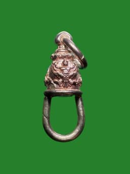 Silver 92.5% Spring Hook Amulet Pendant with Khrut Design, 2cm Height, 2.4g Weight — รูปที่ 1