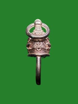 Silver 92.5% Spring Hook Amulet Pendant with Khrut Design, 2cm Height, 2.4g Weight — รูปที่ 2