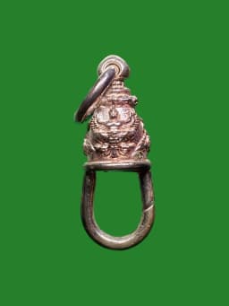 Silver 92.5% Spring Hook Amulet Pendant with Khrut Design, 2cm Height, 2.4g Weight — รูปที่ 3