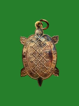Phra Liew Turtle Coin, Wat Huay Phak Chi, Brass, BE 2537 — รูปที่ 2