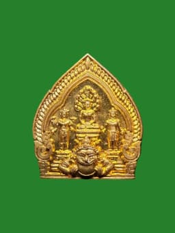 Phra Naka Prok Suriyanchandara with Phra Phikhanesop Reverse by Luang Pho Thongchai, Wat Trimit B.E. 2549 Small Amulet — รูปที่ 1