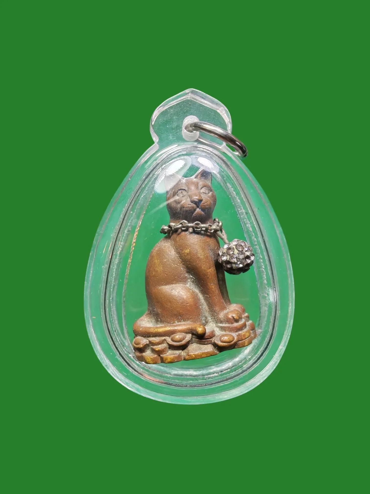 Maew Riak Trai Phet Amulet by Luang Pu Kham Bu, Wat Kud Chom Phu, B.E. 90th Anniversary, Gong Metal, Limited 999 Pieces