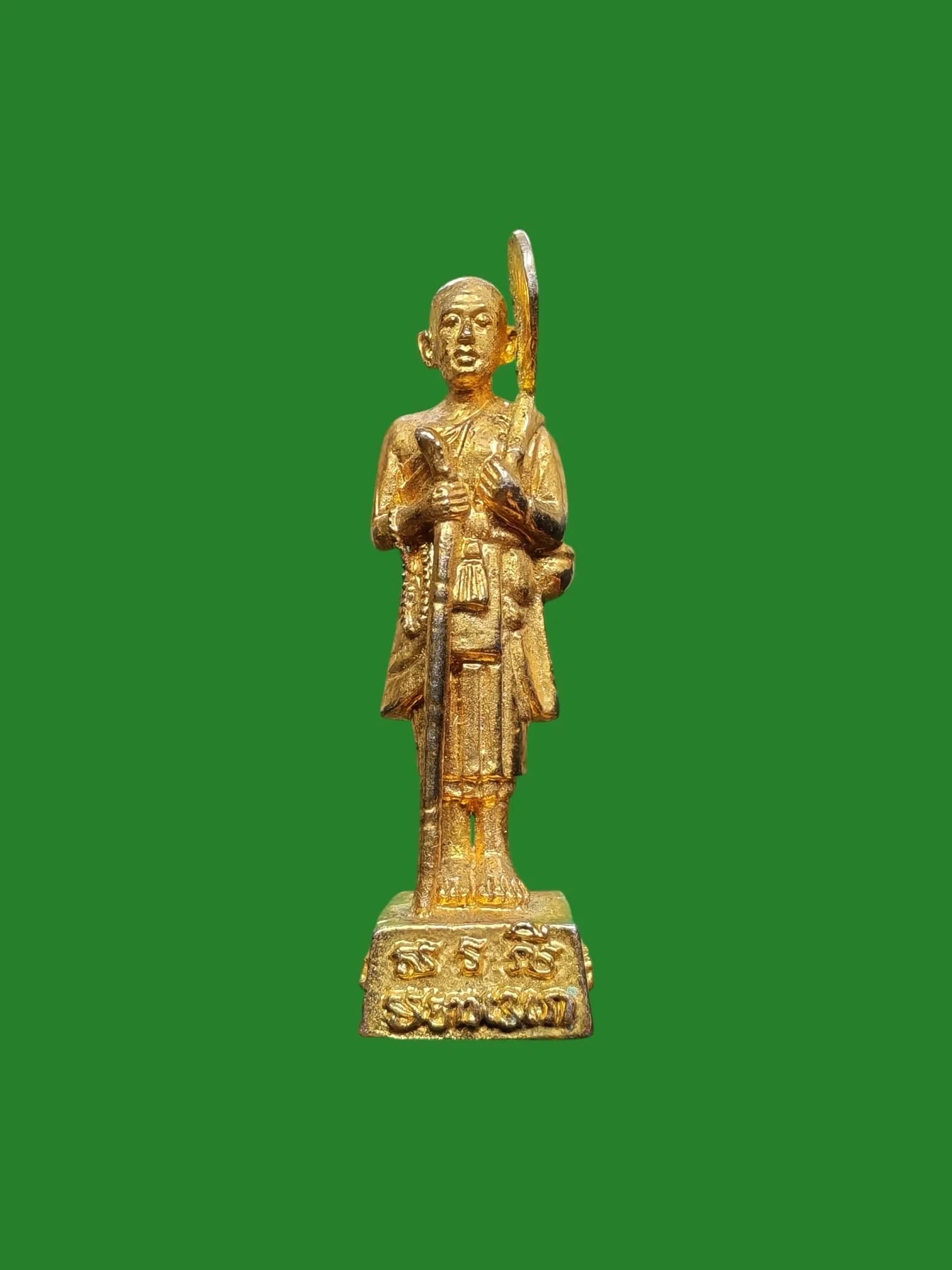 Phra Sivali First Edition Luang Pho Wrah Wat Bodhi Thong B.E. 2530 Gold-Plated Metal Amulet
