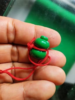 Naam Tao Dud Throp 100 Year Edition Wat Pak Nam B.E. 2527 Green Wealth-Attracting Plastic Amulet — รูปที่ 3
