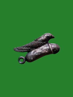 Plakkhik Sarika Wealth-Calling Amulet by Luang Pho Pakong Harunchob Metta Baramee Series Metal — รูปที่ 2