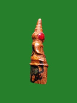 Red Eye Gnaeng Carved Wood Amulet by Luang Pho Anek Wat Predaramaram Nakhon Pathom B.E. 2569 — รูปที่ 2