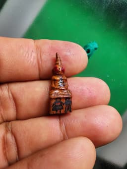 Red Eye Gnaeng Carved Wood Amulet by Luang Pho Anek Wat Predaramaram Nakhon Pathom B.E. 2569 — รูปที่ 5