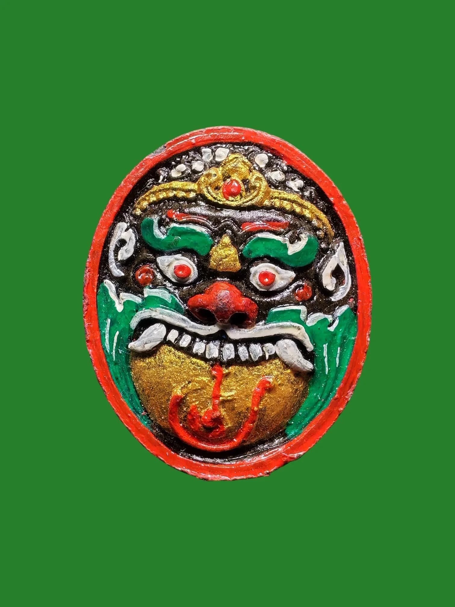 Phra Rahu Couple Life Amulet Luang Pho Khai B.E. 2551 Kathina Distribution Powder Paint Wat Lam Manao Nakhon Si Thammarat