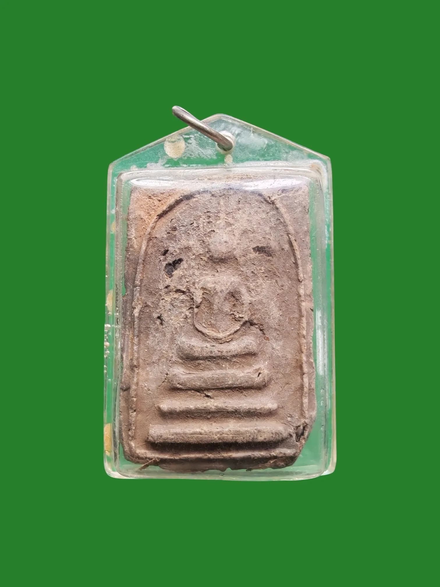 Phra Somdej Khao Pluak Blessed by Luang Pho Yi, Wat Dong Chakorn Thong, Phitsanulok, Clay Mixed with Rice Husk
