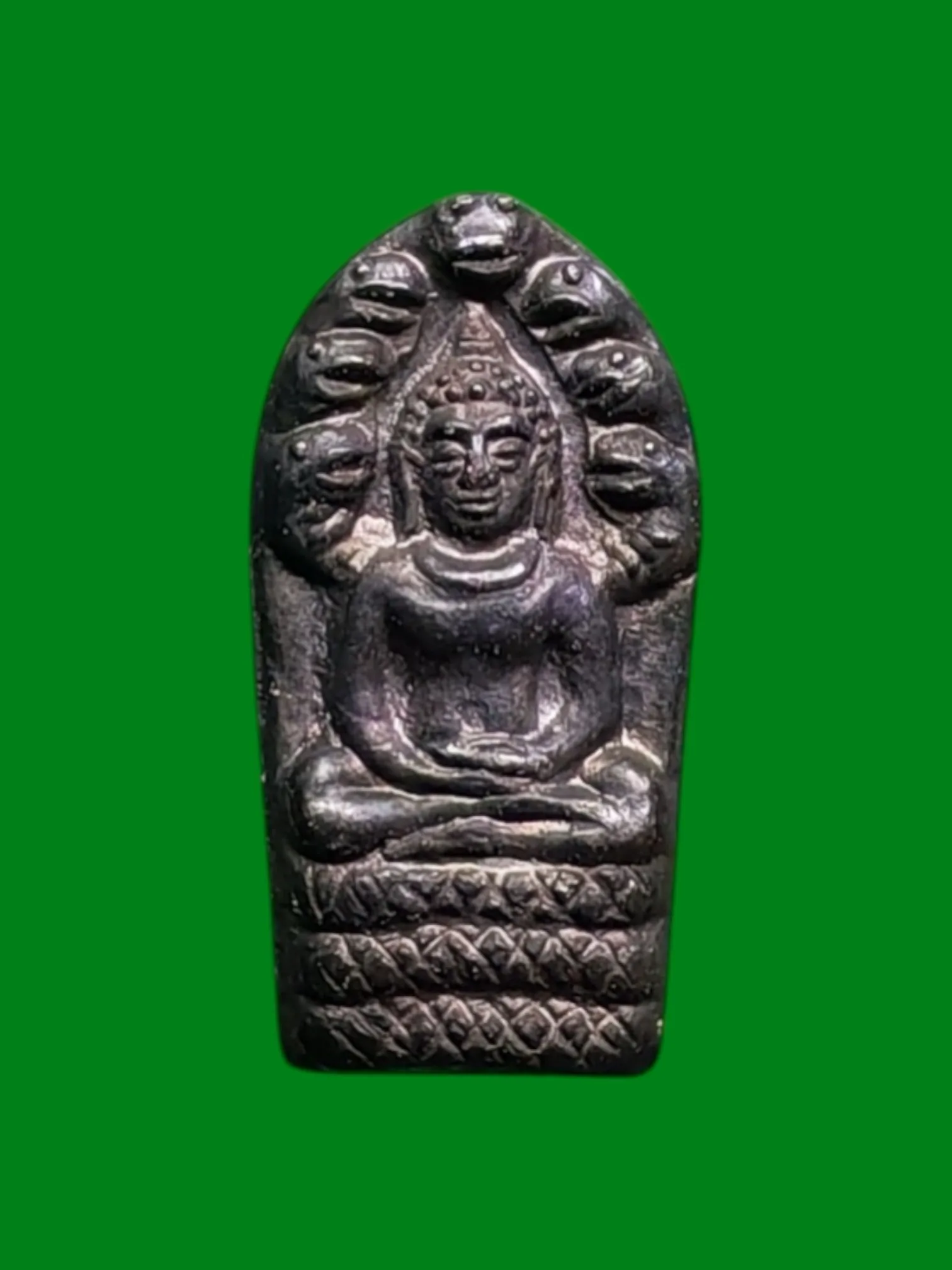 Two-Faced Naga Amulet First Edition by Luang Pu Thup Wat Khaae Nang Loeng B.E. 2519
