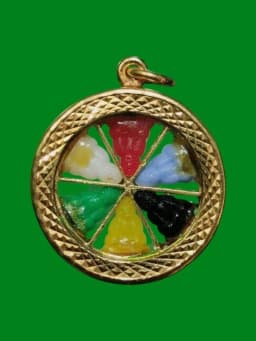 Phra Lak Ha Coin of Chao Khun Bodhi Chaeng, Wat Bodhi Maen, Special Edition with Original Temple Gold Frame, 80% Pure Gold — รูปที่ 2
