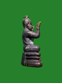 Golden Kumarn Charm for Prosperity, Portable Metal, Large Mold, Special Edition B.E. 2542, Bone Ash Base, Luang Pu Yem, Wat Sam Ngam, Nakhon Pathom — รูปที่ 2
