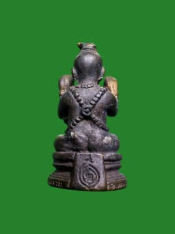 Golden Kumarn Charm for Prosperity, Portable Metal, Large Mold, Special Edition B.E. 2542, Bone Ash Base, Luang Pu Yem, Wat Sam Ngam, Nakhon Pathom — รูปที่ 3