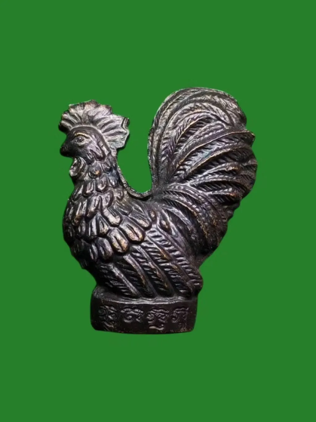Rooster Amulet (Luang Pu Suang Model Upper Dip Saturn 5) Lead/Copper - Wat Tham Phrom Sawat, B.E. 2555