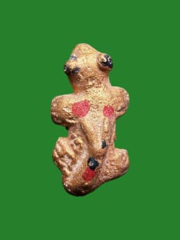 Two-Tailed Lizard Amulet for Good Fortune by Luang Pho Kruean, Wat Sangkhot, Suphan Buri — รูปที่ 1