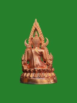 Phra Kring Phra Buddha Chinnarat B.E. 2543 Thong Dok Buab Blessed by Luang Pu Mun — รูปที่ 2