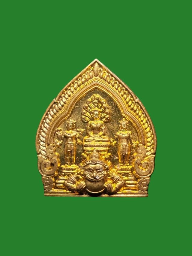 Phra Naka Prok Suriyanchandara with Phra Phikhanesop Reverse by Luang Pho Thongchai, Wat Trimit B.E. 2549 Small Amulet
