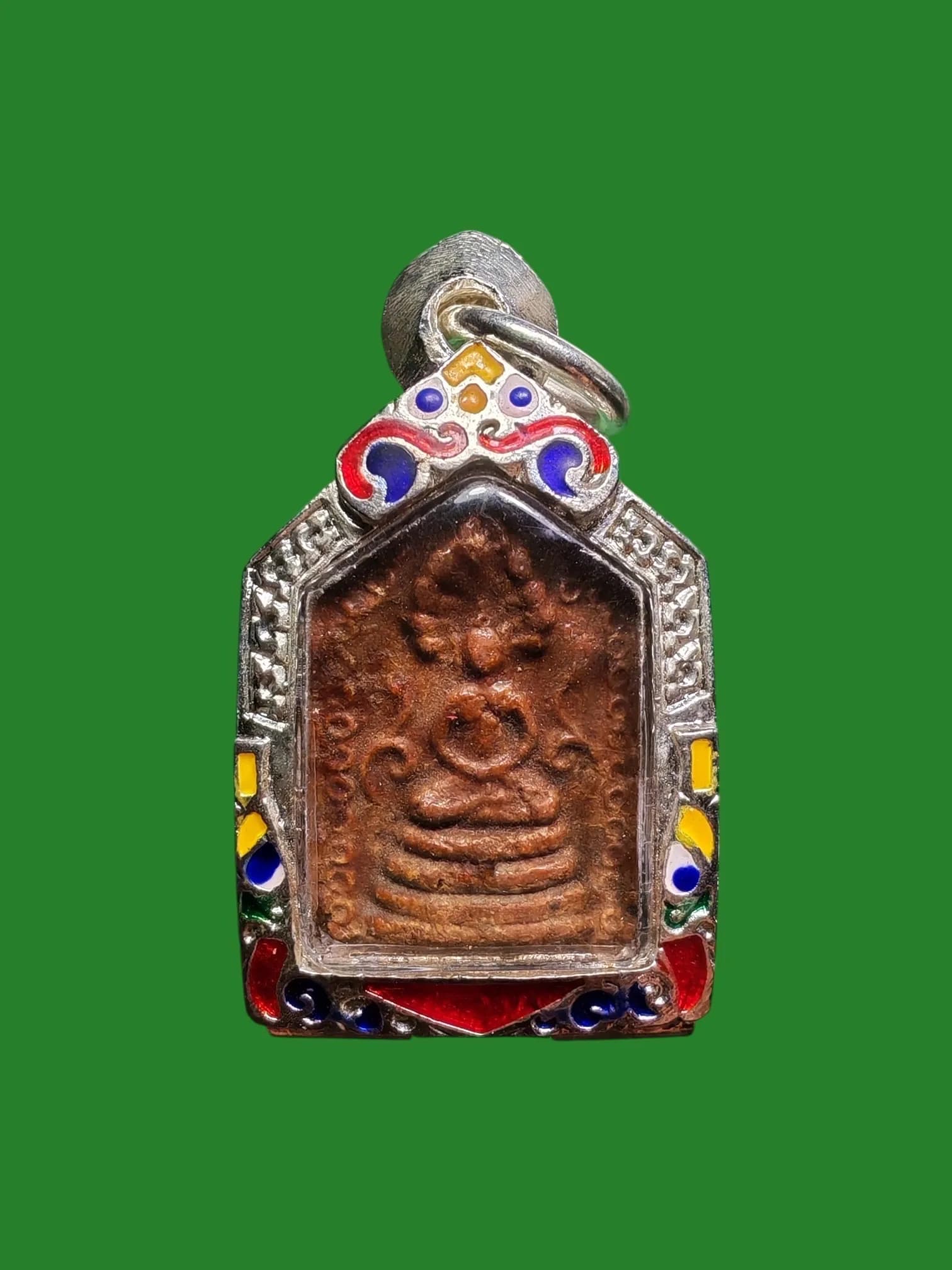 Phra Pim Prok Bodhi Luang Pho Oy Wat Sai B.E. 2480 Wan Powder Yantra Back