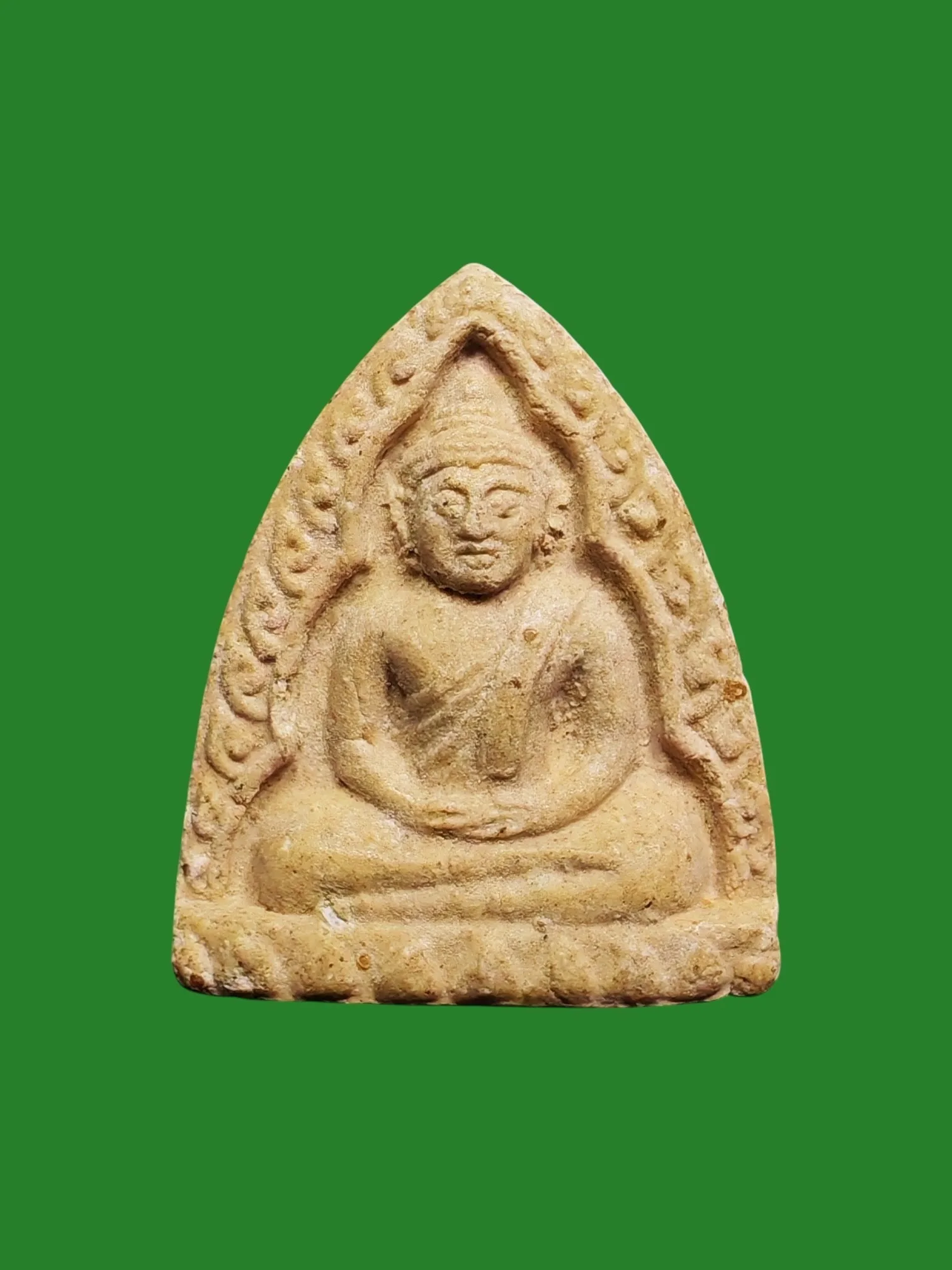 Luang Pu Muan Powder Amulet with Hair Relic, Wat Noen Tamak, Chonburi
