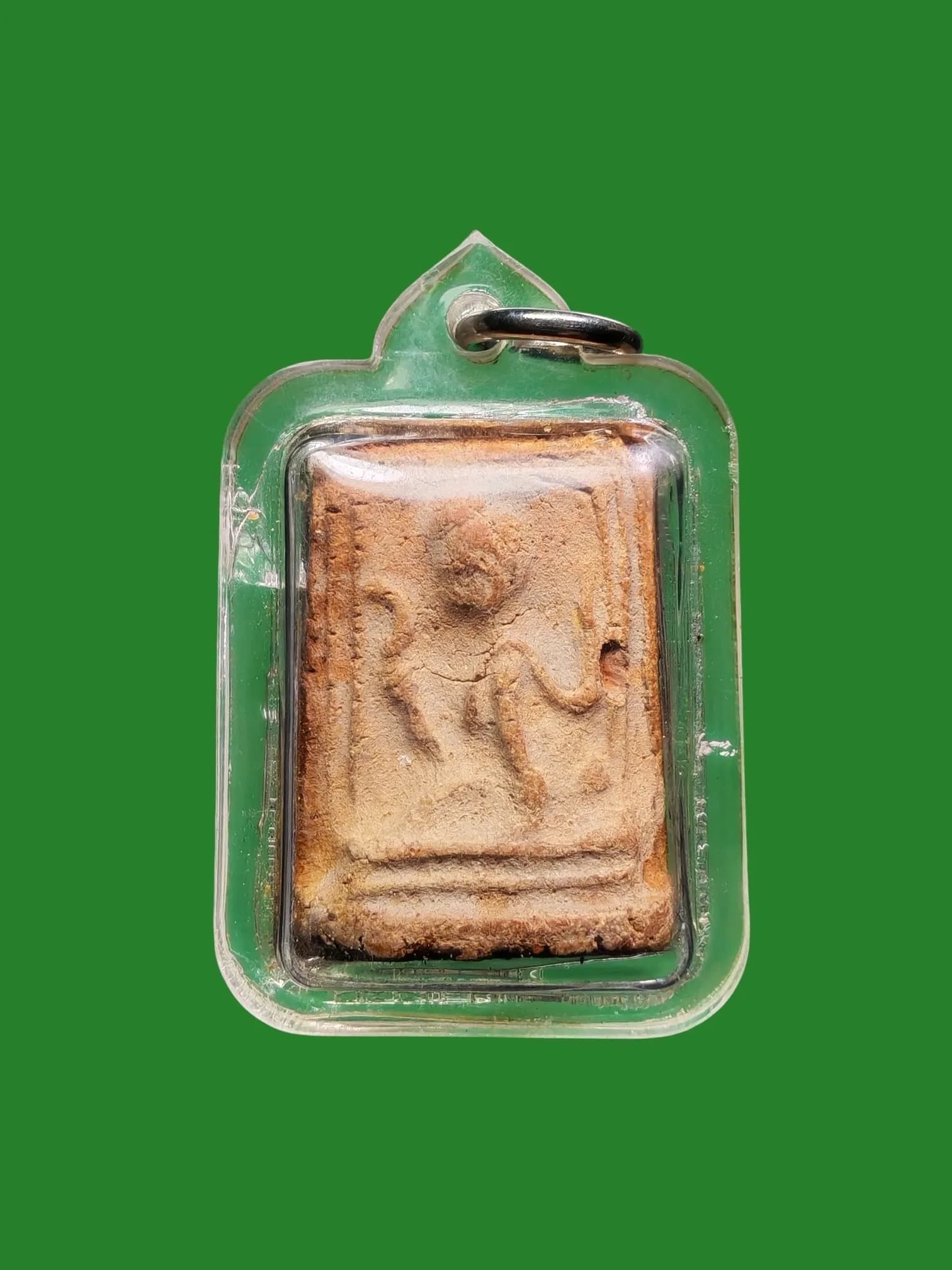 Nang Kwak Luang Pho Poon Wat Mai Pin Kliao Nakhon Pathom B.E. 2490 Clay Amulet