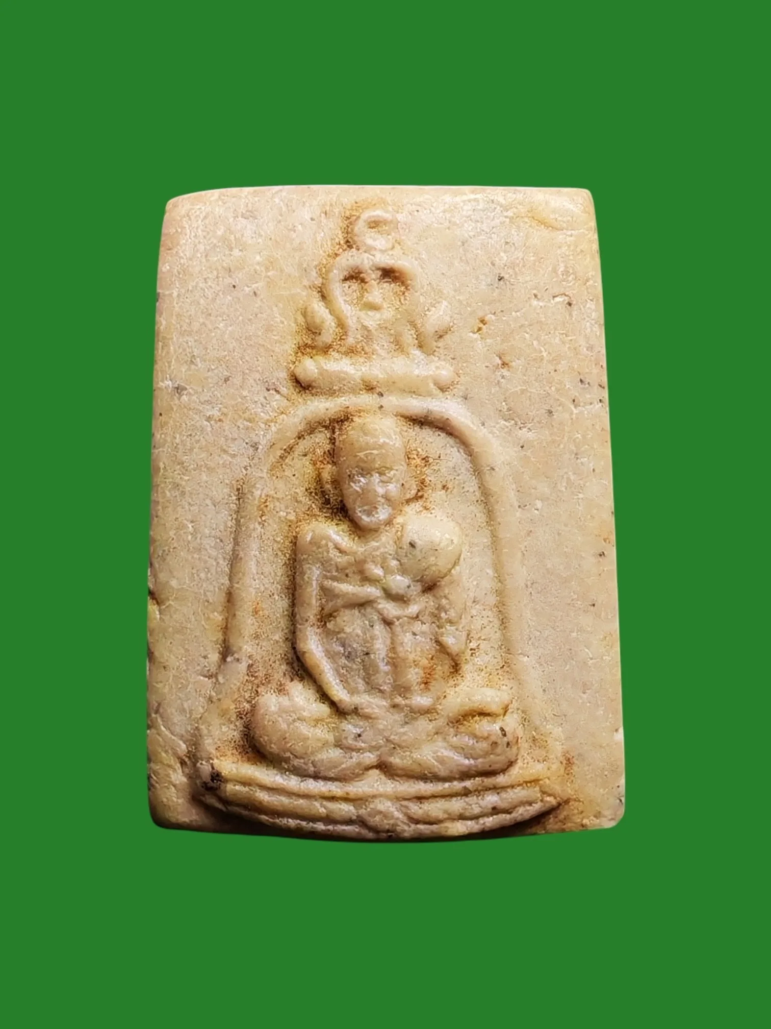 Phra Somdej 100 Years Wat Ratchabang B.E. 2515 Small Portrait Powder Amulet Rare Mold